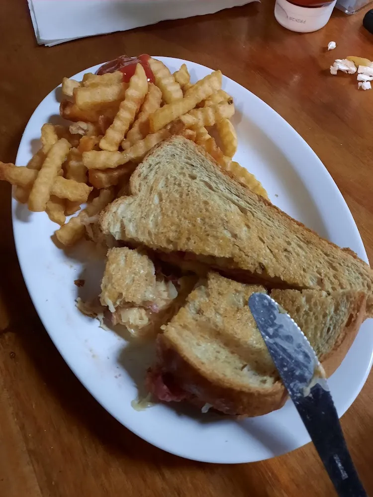 Reuben Sandwich and Fries
