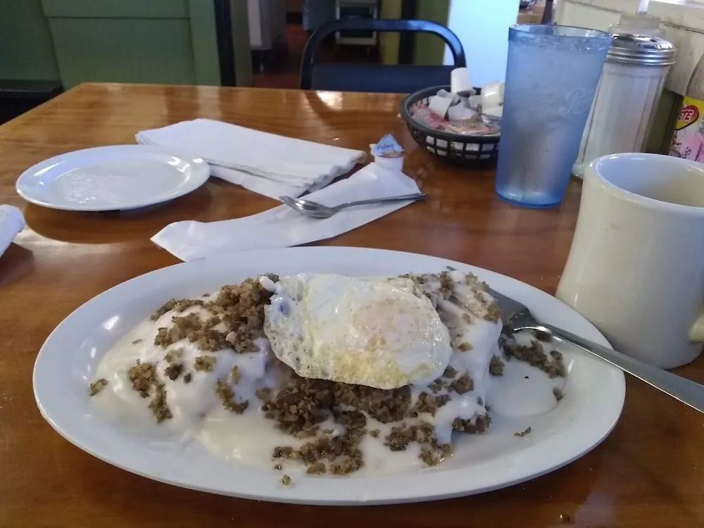 Sausage Gravy Biscuit and Fried Egg